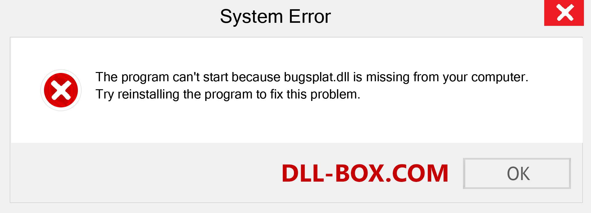  bugsplat.dll file is missing?. Download for Windows 7, 8, 10 - Fix  bugsplat dll Missing Error on Windows, photos, images